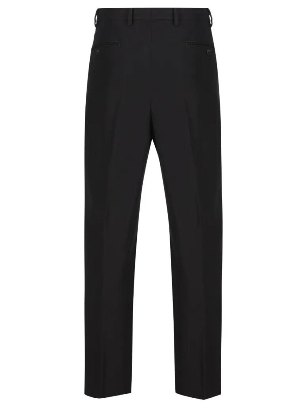 Prada Men Charm-Detail Cotton Tapered Trousers PRADA