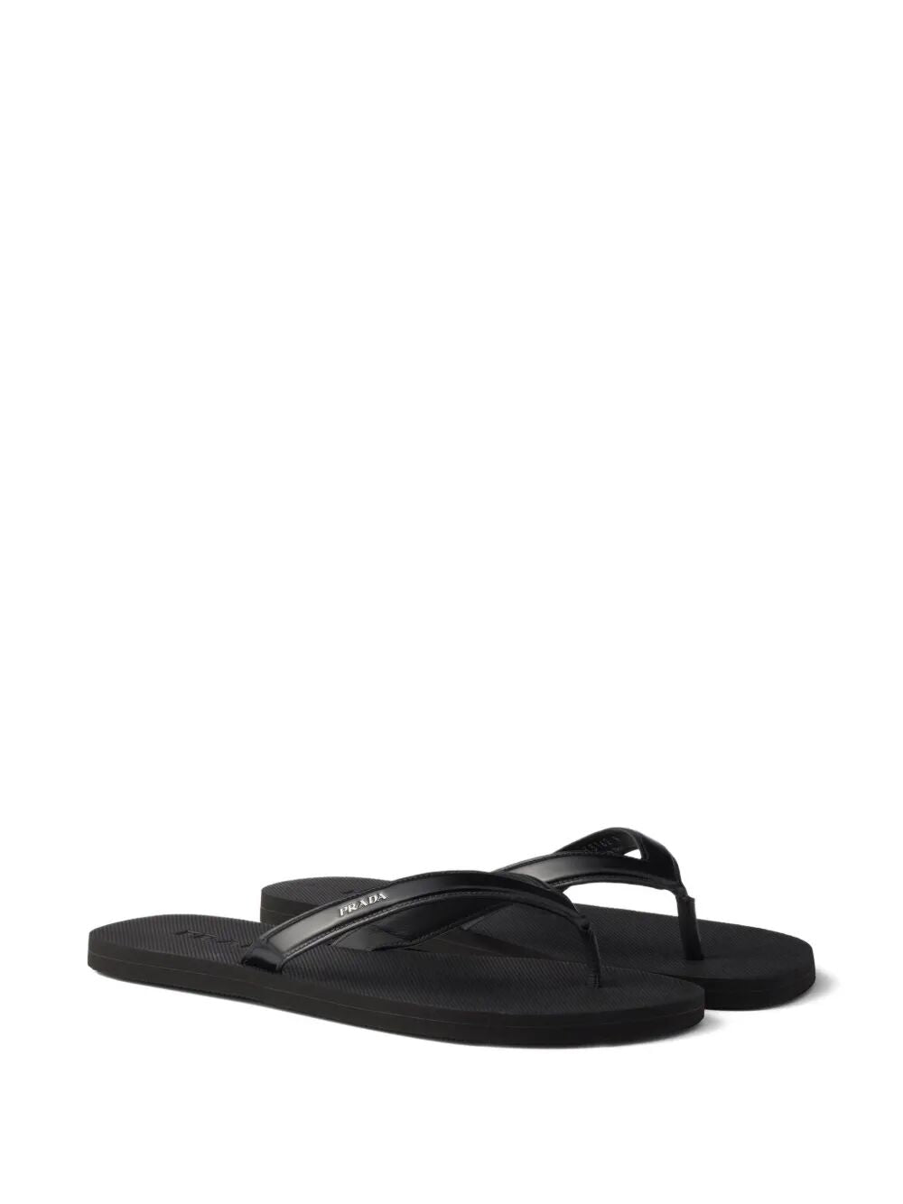 Prada Men Brushed Leather Flip-Flops PRADA