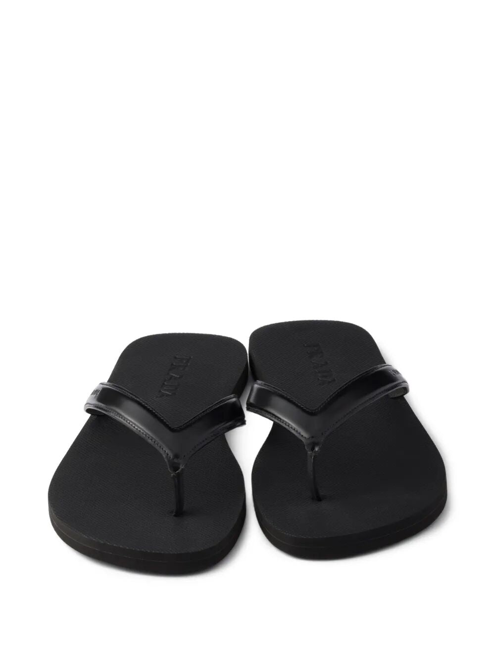 Prada Men Brushed Leather Flip-Flops PRADA