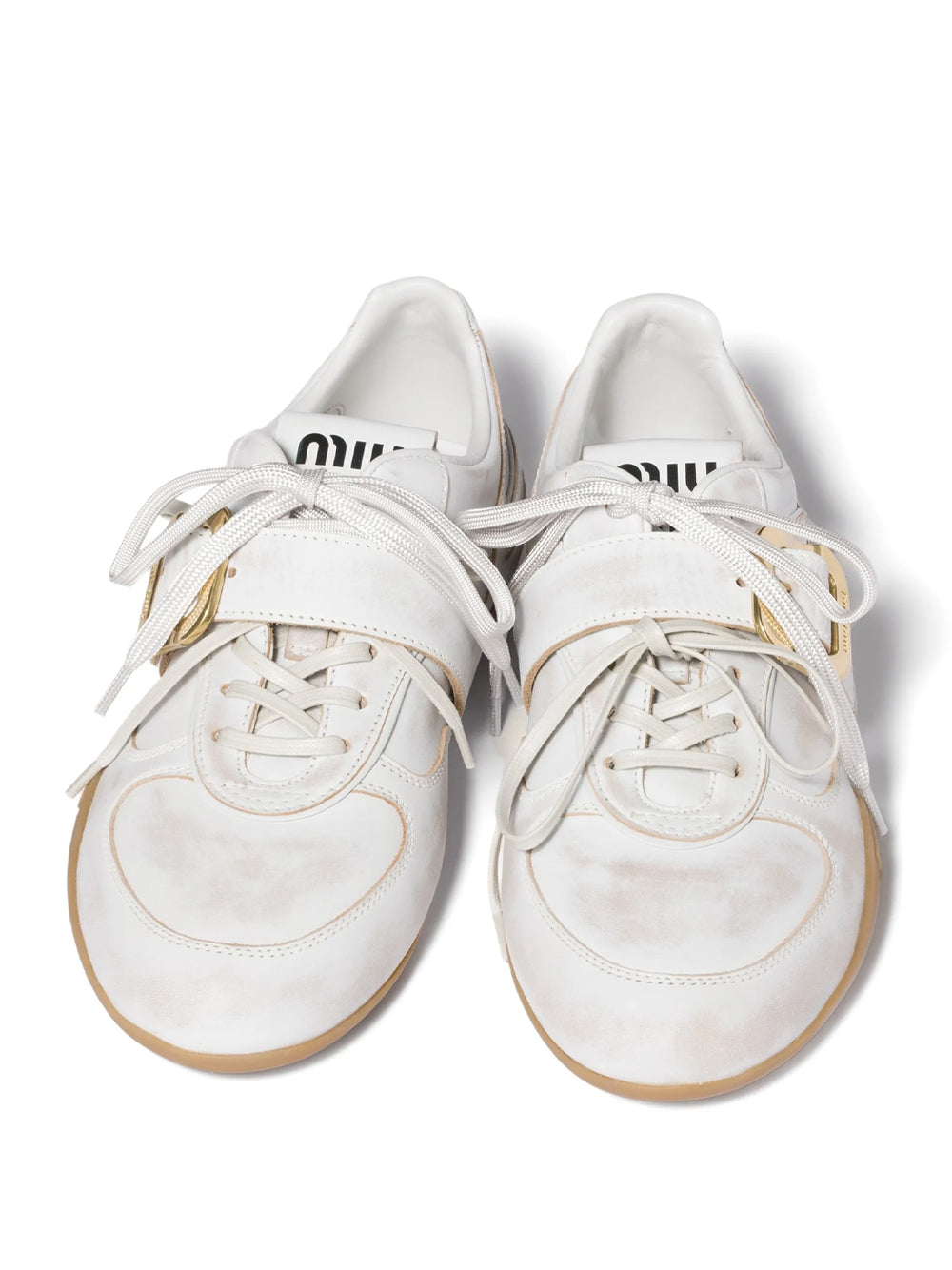 Miu Miu Women Gymnasium Leather Sneakers With Strap And Buckle MIU MIU