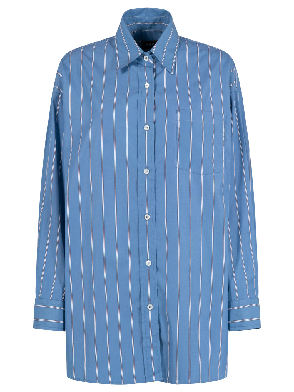 A.P.C. Women Striped Cotton Shirt With Side Slits A.P.C.
