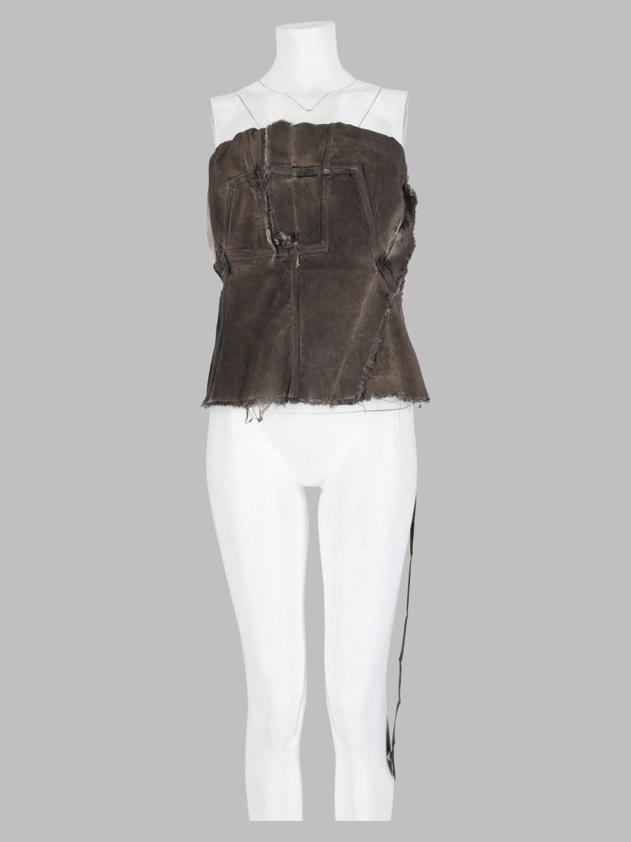 Rick Owens Drkshdw Women Top "Splintered Bustier" RICK OWENS