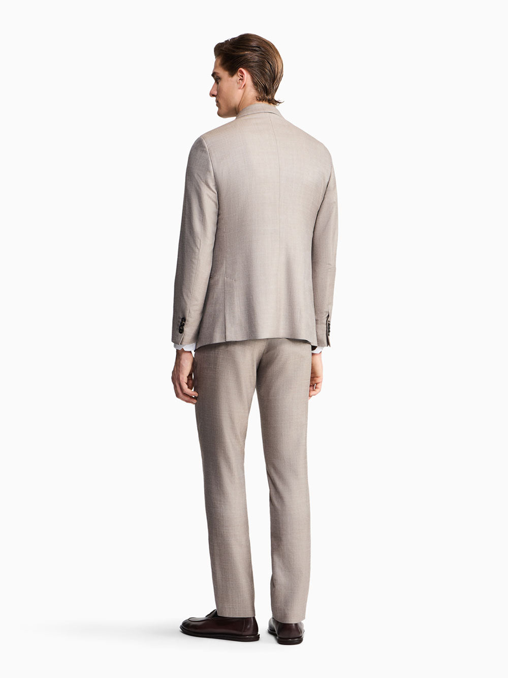 Giorgio Armani Men Soho Line Single-Breasted Suit In Wool, Silk And Linen Grisaille GIORGIO ARMANI