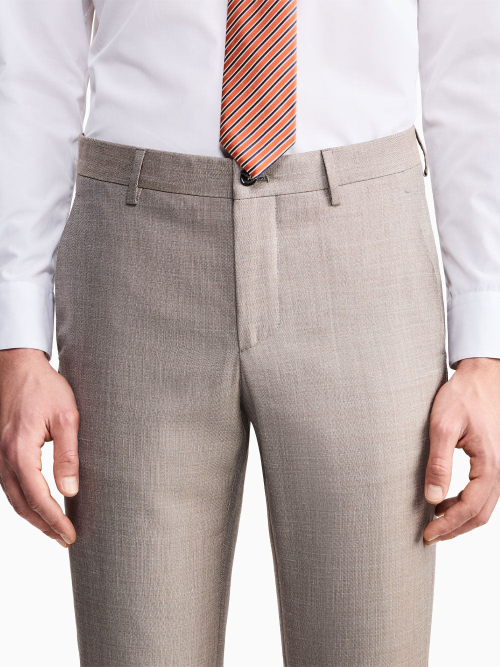 Giorgio Armani Men Soho Line Single-Breasted Suit In Wool, Silk And Linen Grisaille GIORGIO ARMANI