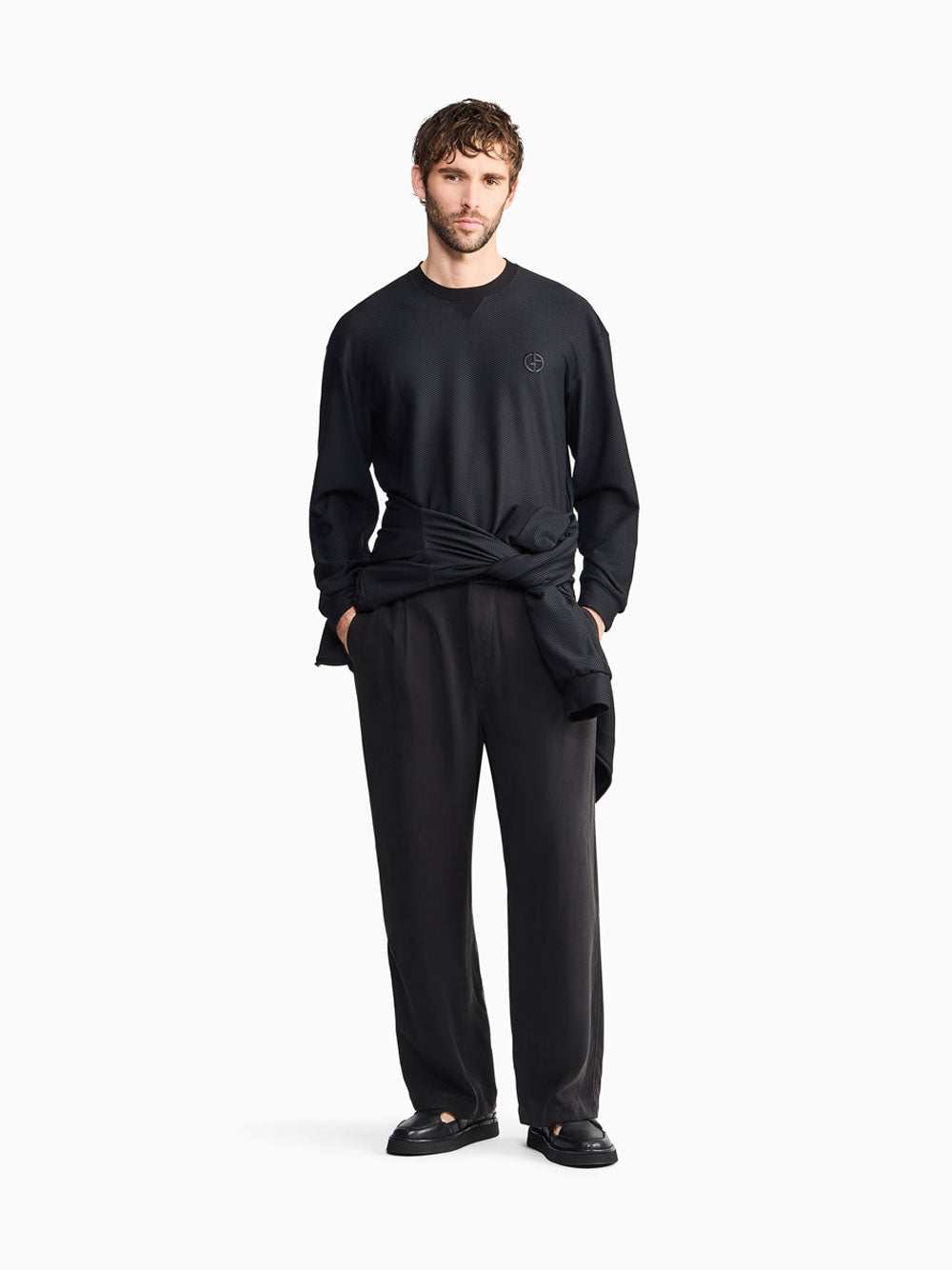 Giorgio Armani Men Technical Waffle Sweatshirt GIORGIO ARMANI