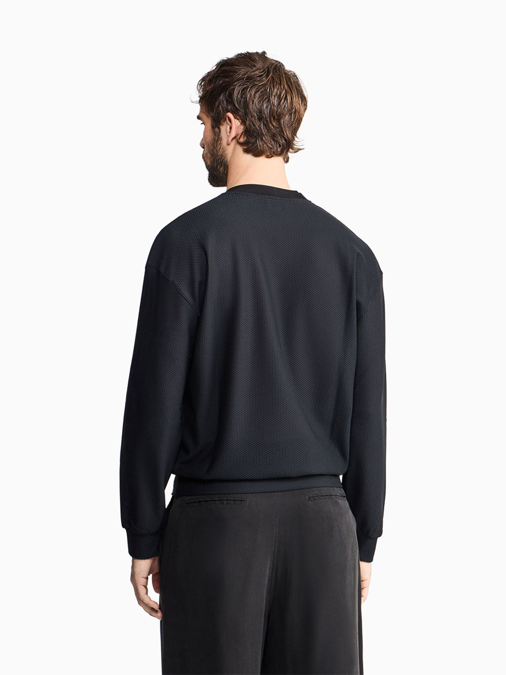 Giorgio Armani Men Technical Waffle Sweatshirt GIORGIO ARMANI