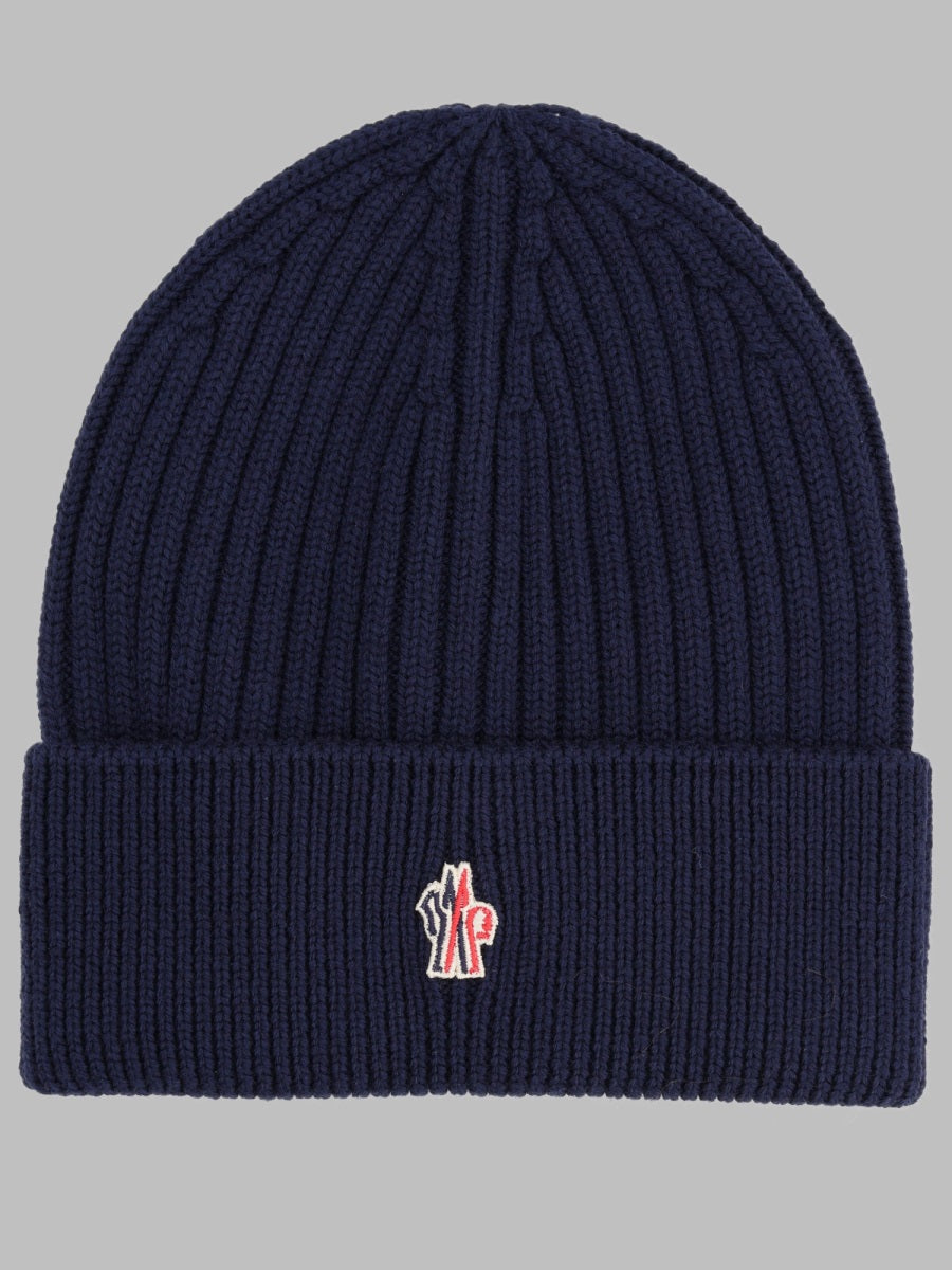 Moncler Grenoble Men Berretto In Lana Con Patch Logo MONCLER GRENOBLE