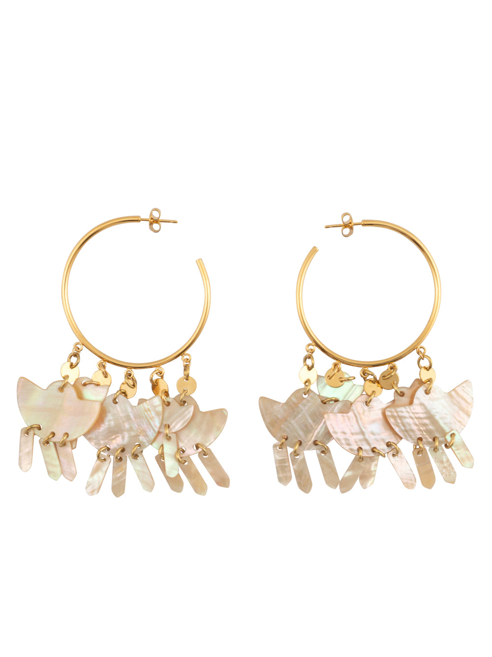 Isabel Marant Women Seashell Large Hoops ISABEL MARANT