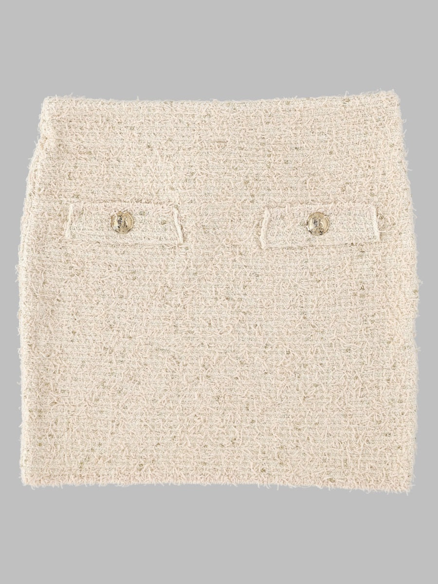 Balmain Women Minigonna In Tweed Con Dettaglio Bottoni BALMAIN