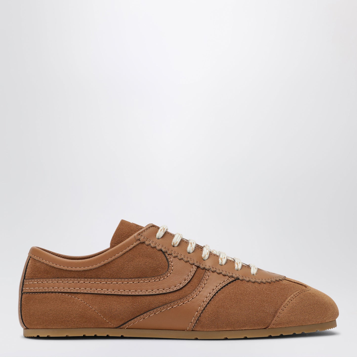 Dries Van Noten Brown Leather And Suede Sneakers Women DRIES VAN NOTEN