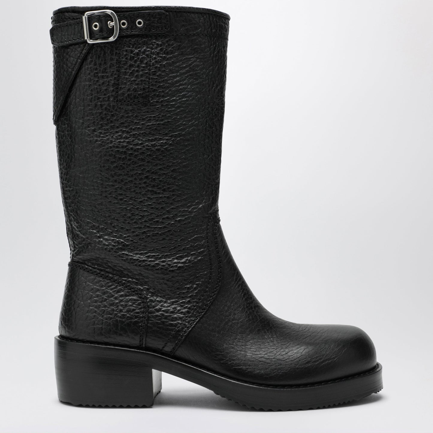 Dries Van Noten Black Leather Biker Boots Women DRIES VAN NOTEN
