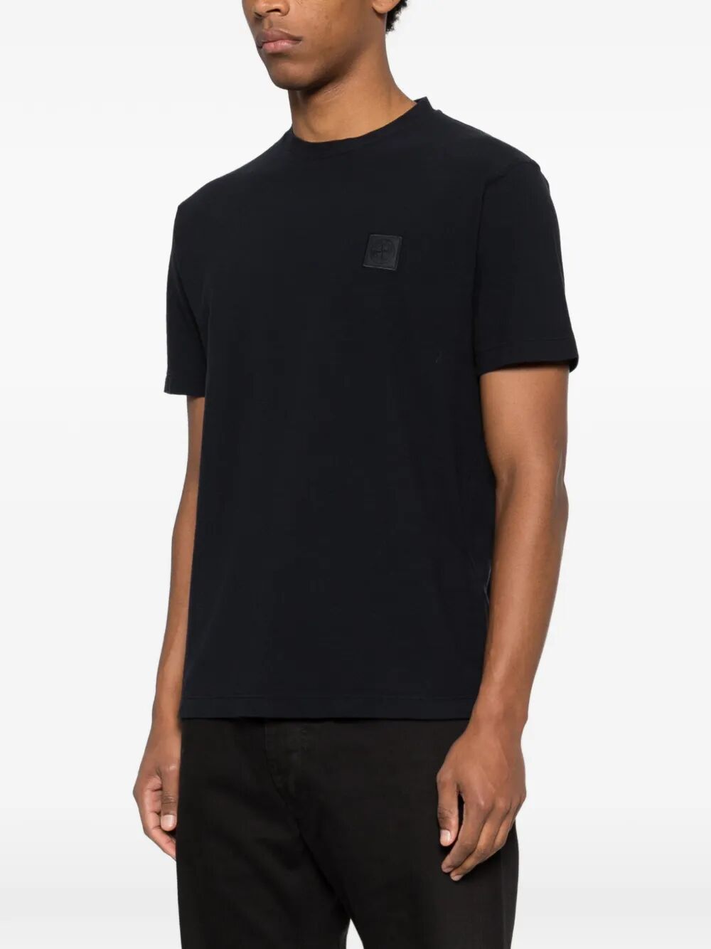 Stone Island Men Slim Fit T-Shirt With Tonal Compass Patch STONE ISLAND