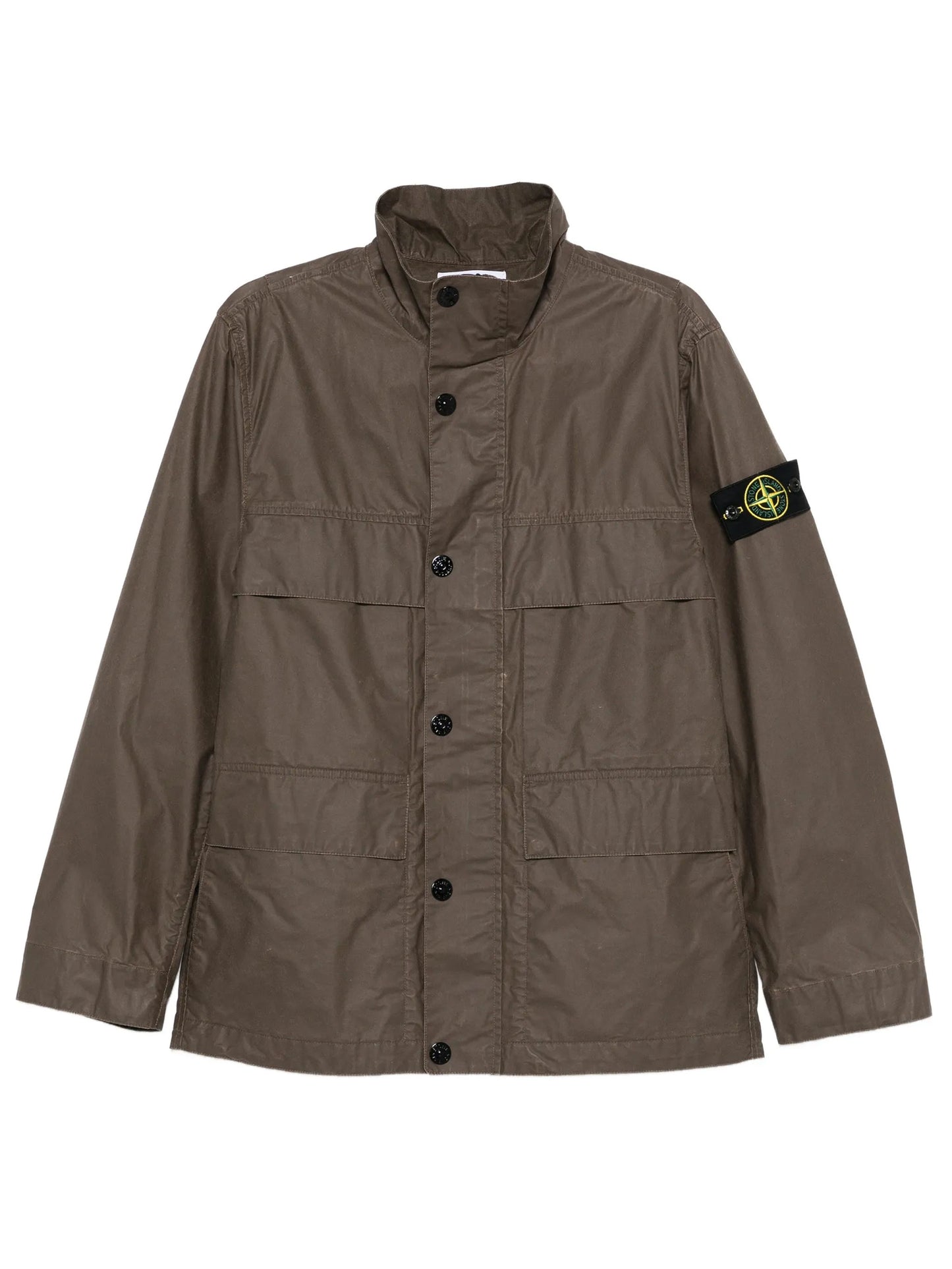 Stone Island Men Waxed Pigment Cotton Tela Field Jacket STONE ISLAND