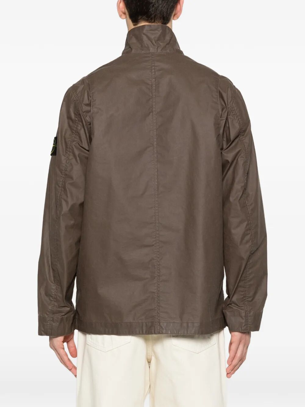 Stone Island Men Waxed Pigment Cotton Tela Field Jacket STONE ISLAND