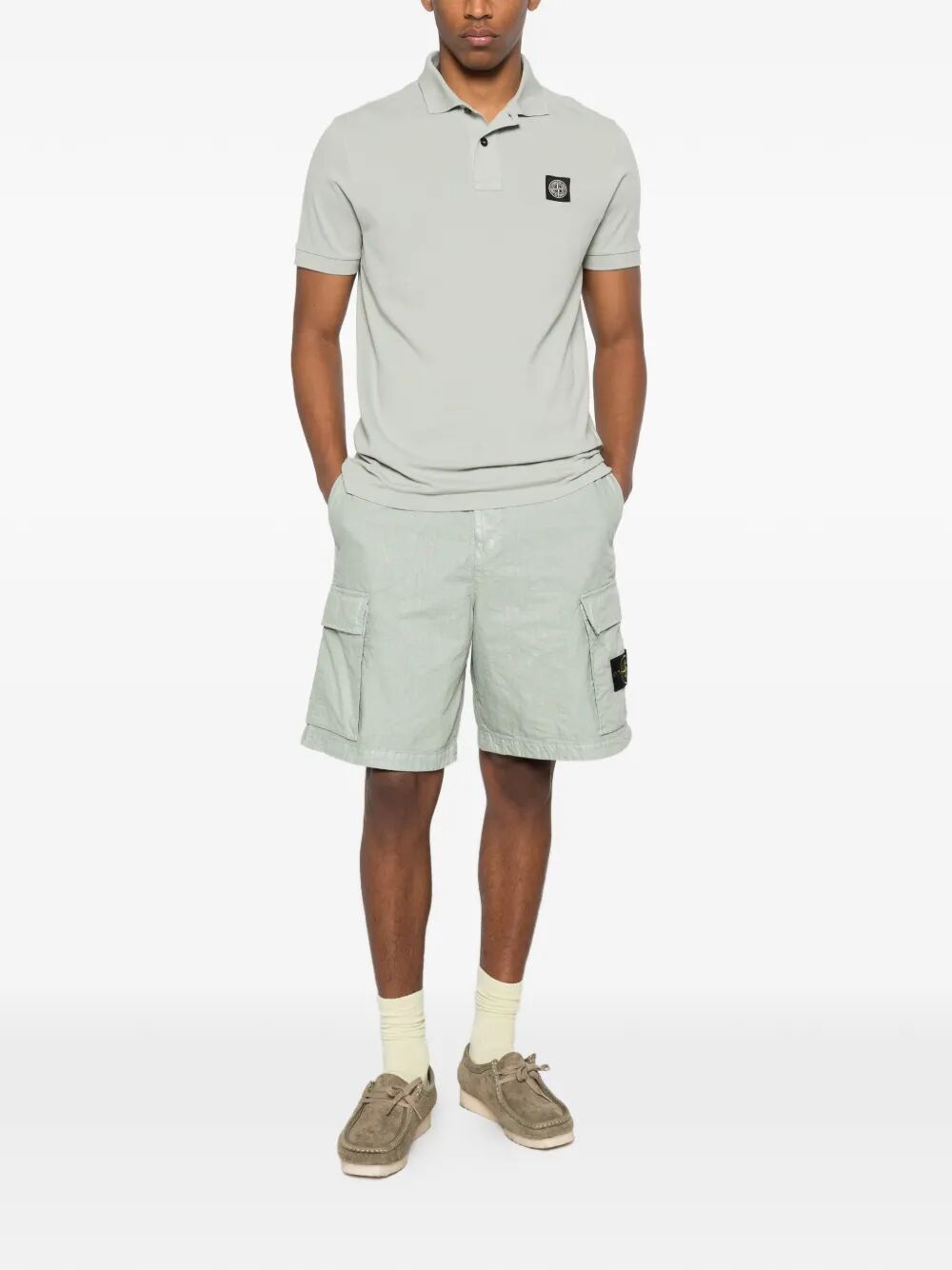 Stone Island Men Nylon Panama Loose Fit Cargo Bermudas STONE ISLAND