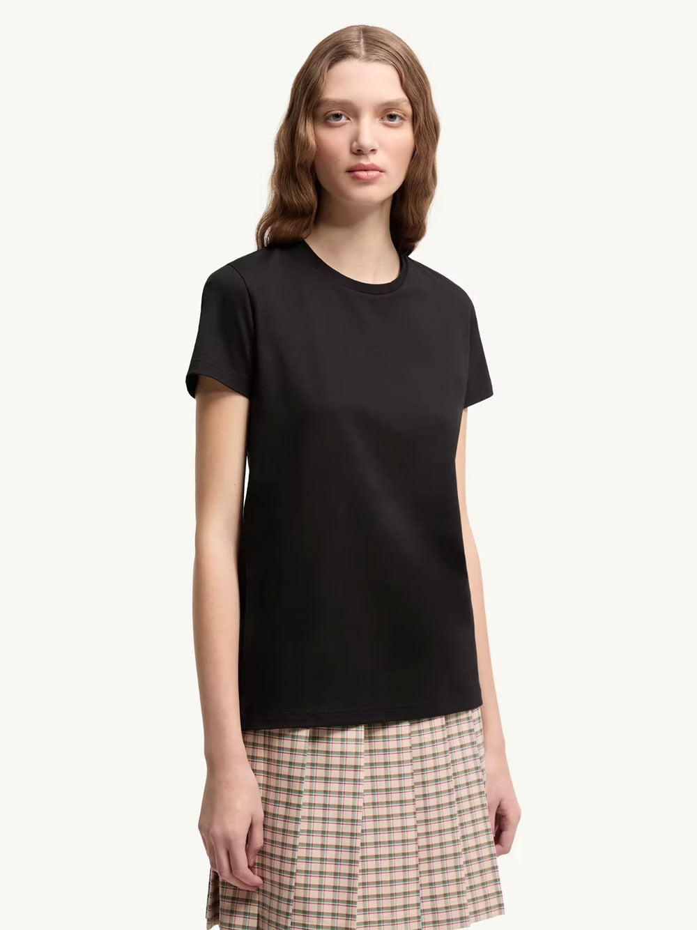 Moncler Women Logo Patch Cotton Jersey T-Shirt MONCLER