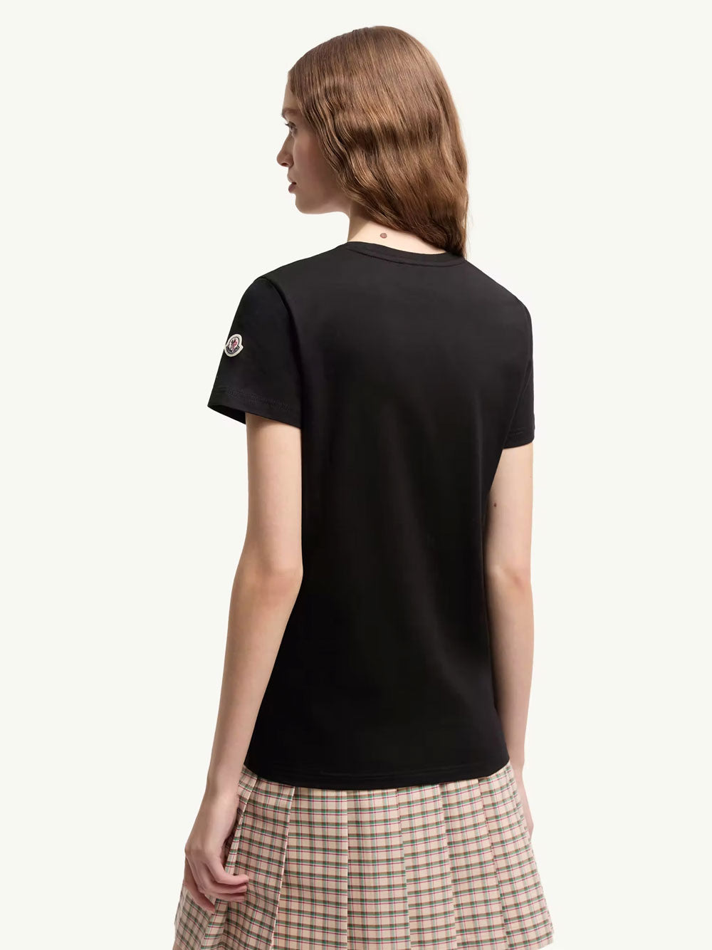 Moncler Women Logo Patch Cotton Jersey T-Shirt MONCLER