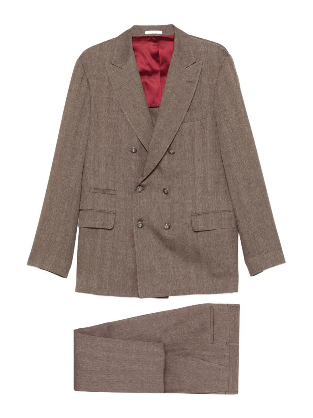 Brunello Cucinelli Men Linen And Virgin Wool Chevron Leisure Suit BRUNELLO CUCINELLI