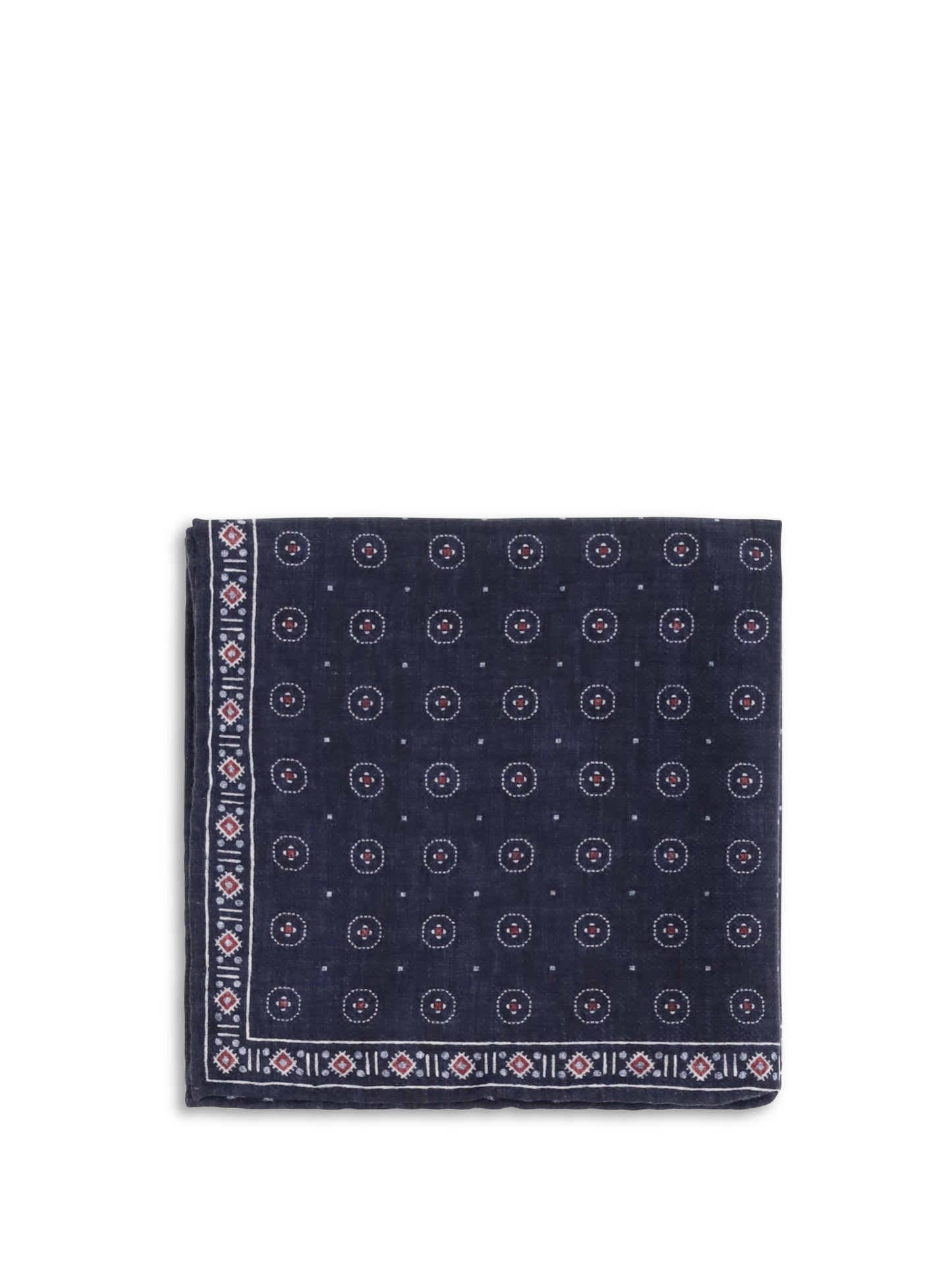 Brunello Cucinelli Men Ethnic-Patterned Silk Pocket Square BRUNELLO CUCINELLI