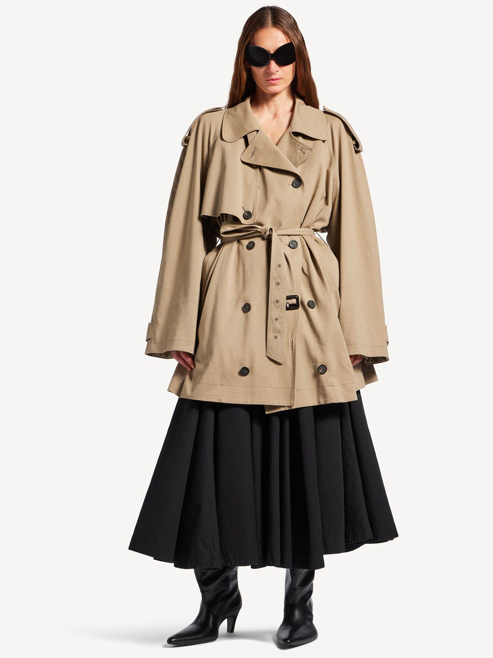 Balenciaga Women Cropped Light Trench BALENCIAGA