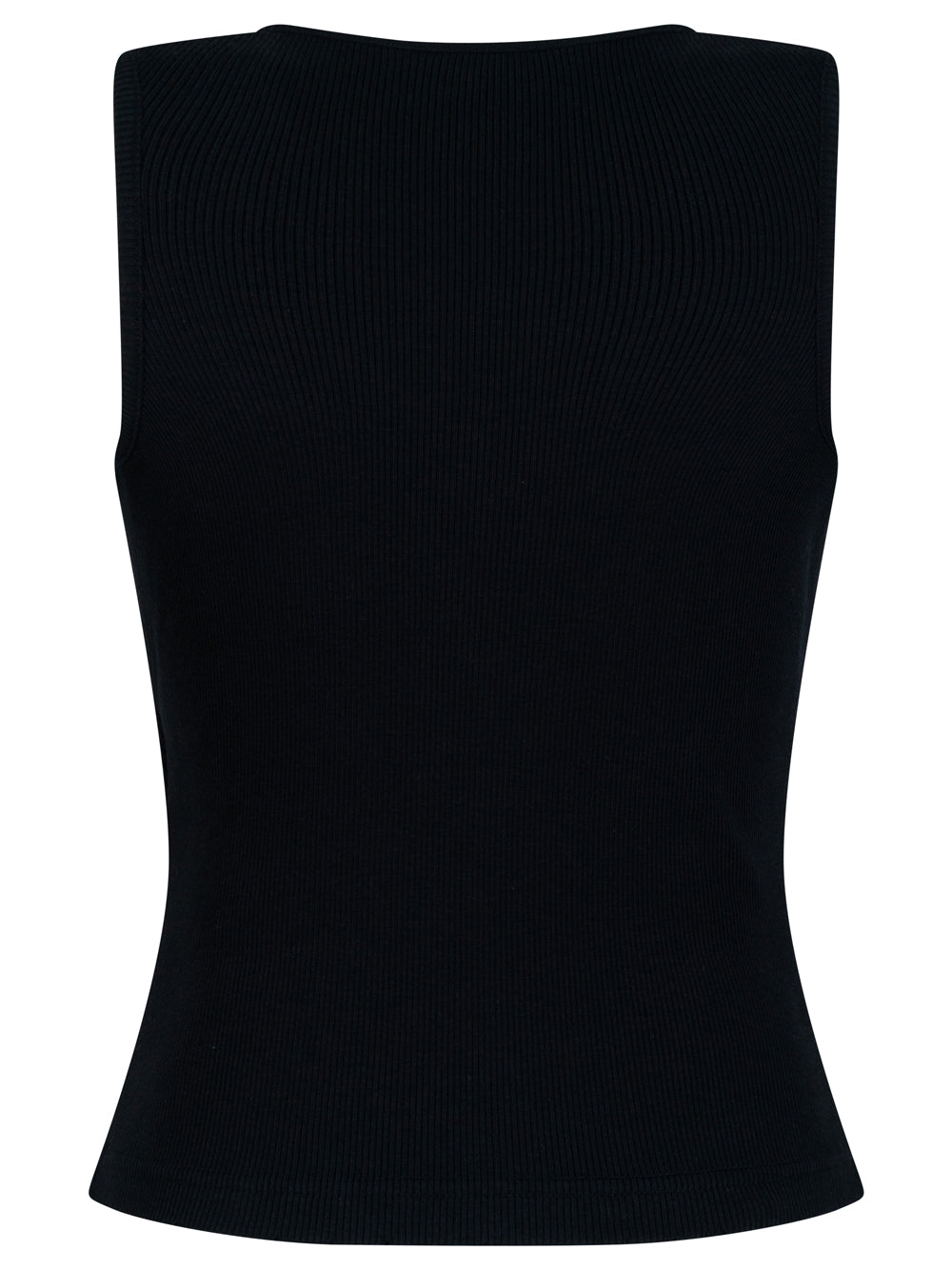 Balenciaga Women Lace-Up Ribbed Tank Top BALENCIAGA