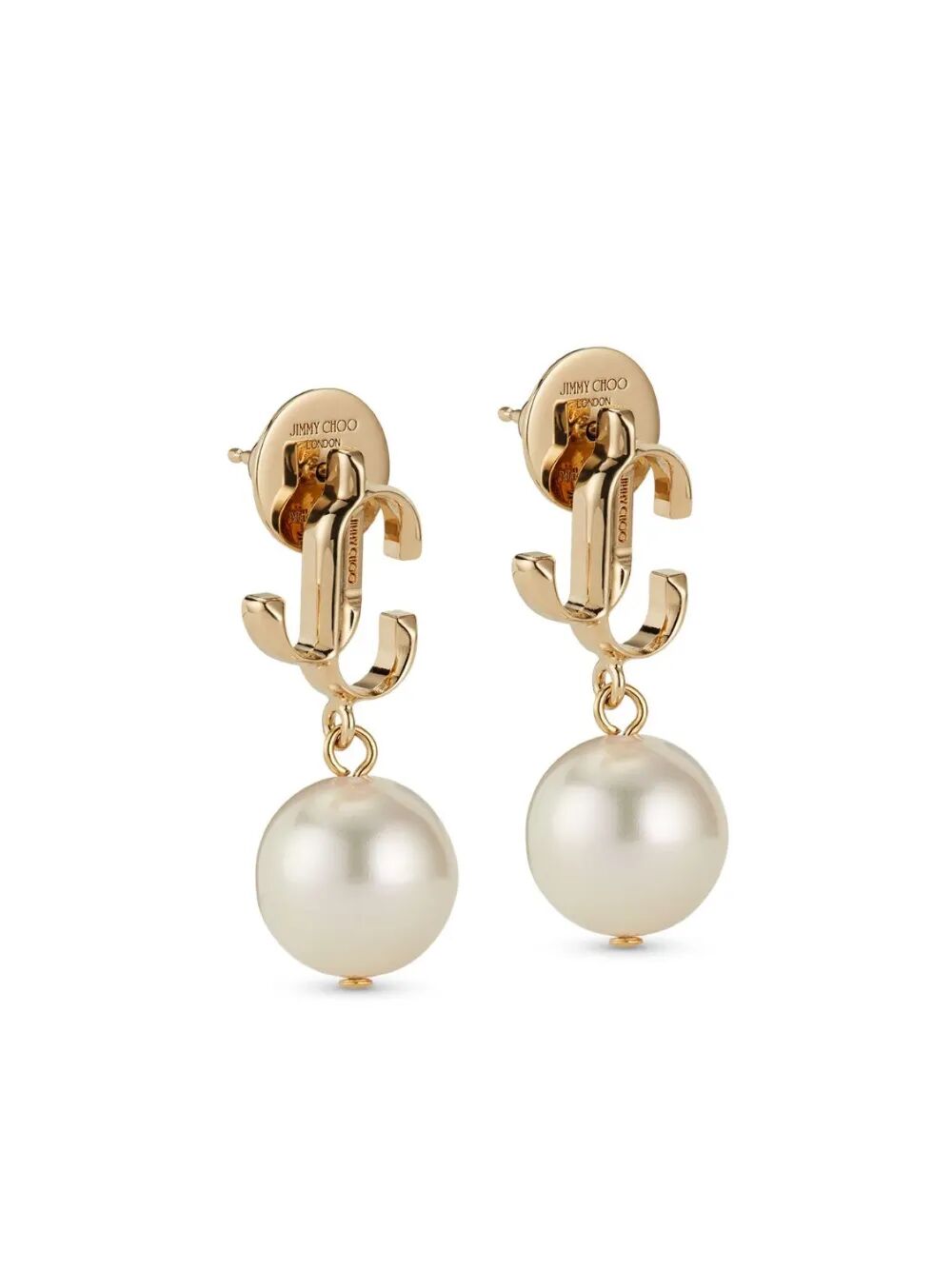Jimmy Choo Women Gold-Finish Metal Jc Pearl Stud Earrings JIMMY CHOO