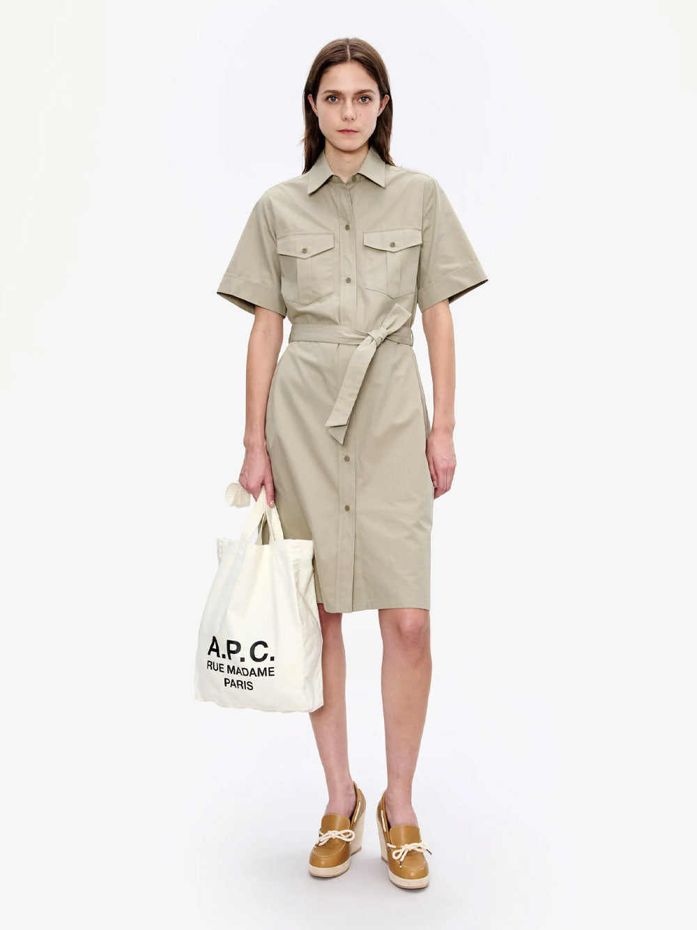 A.P.C. Women Evy Straight Cut Cotton Dress A.P.C.
