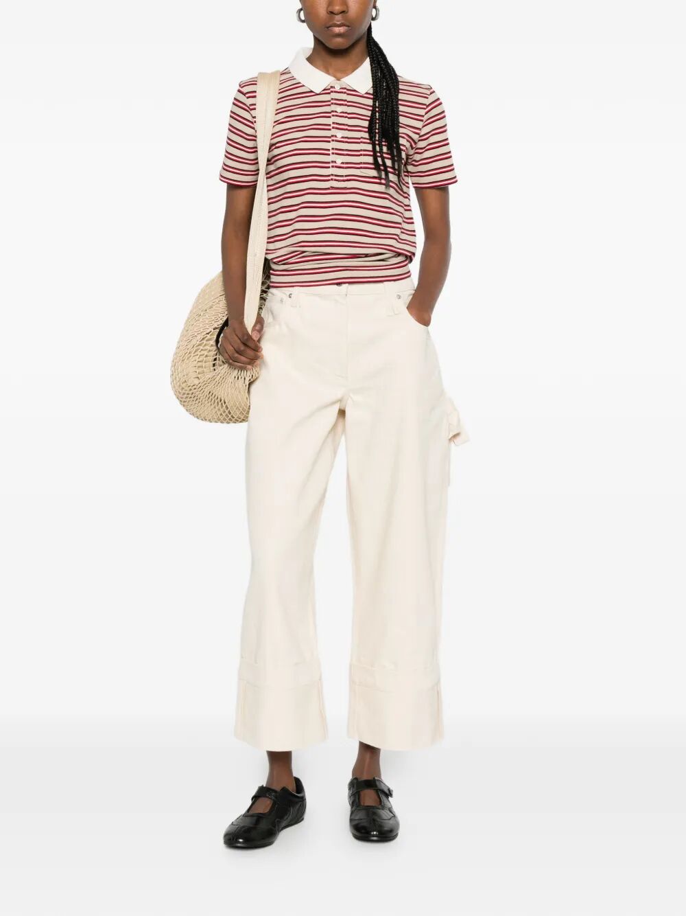 A.P.C. Women Raye Striped Cotton Polo Shirt A.P.C.
