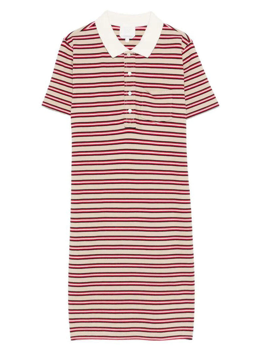 A.P.C. Women Raye Cotton Striped Polo Dress A.P.C.