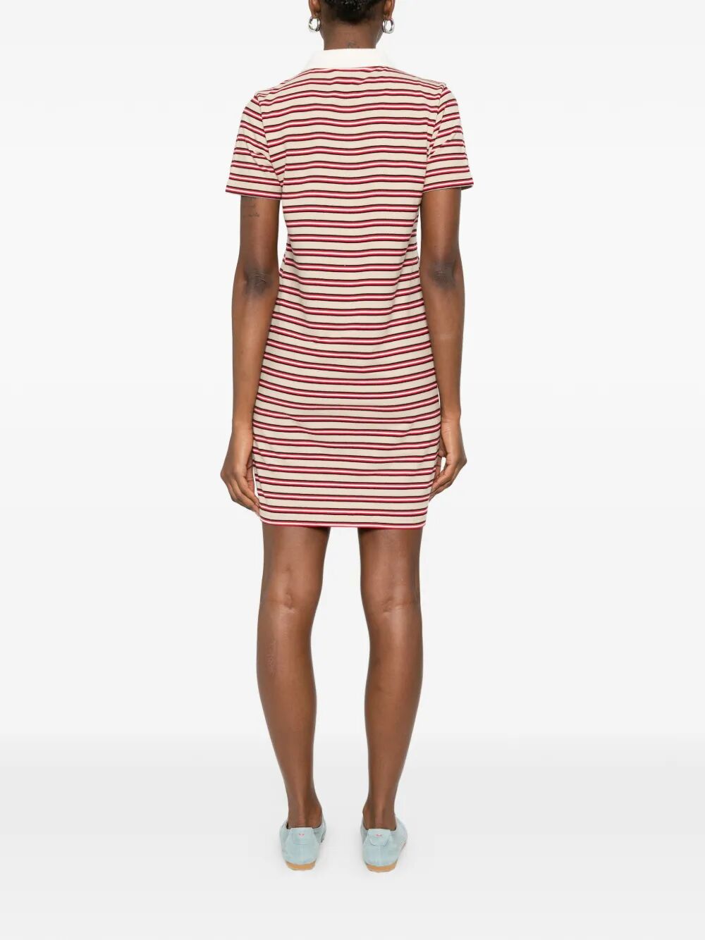 A.P.C. Women Raye Cotton Striped Polo Dress A.P.C.