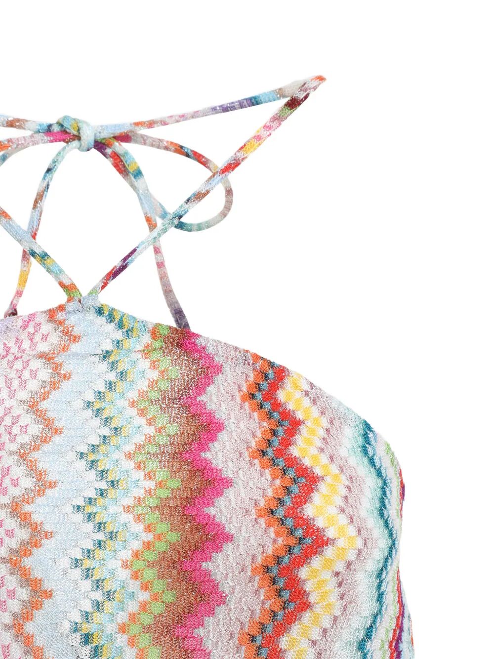Missoni Women Short Jumpsuit In Lamé Viscose With Pixel-Effect Zigzag Pattern MISSONI