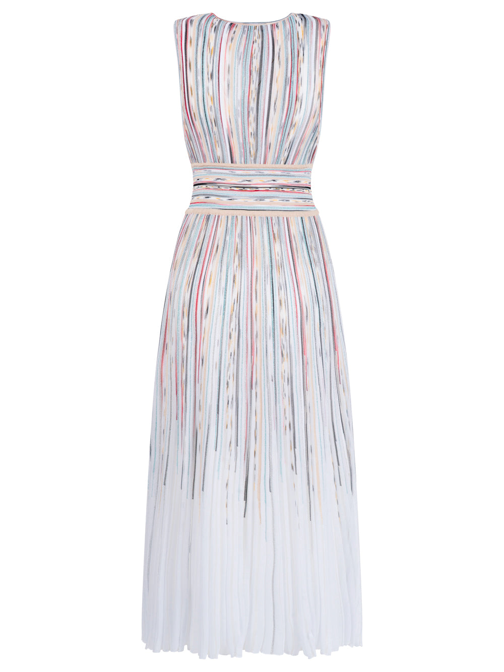 Missoni Women Zig-Zag Motif V-Neck Sleeveless Long Dress MISSONI