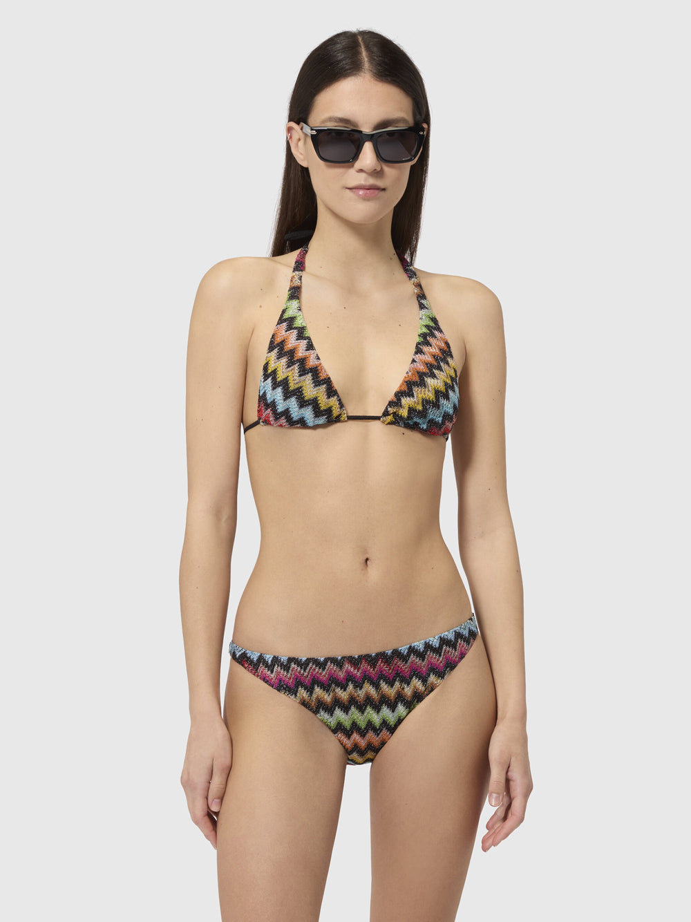 Missoni Women Bikini In Lamé Viscose With Micro Zigzag Pattern MISSONI