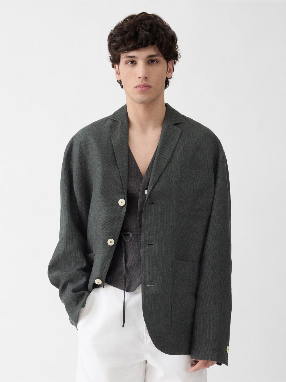 Jacquemus Men La Veste Pastro In Linen JACQUEMUS