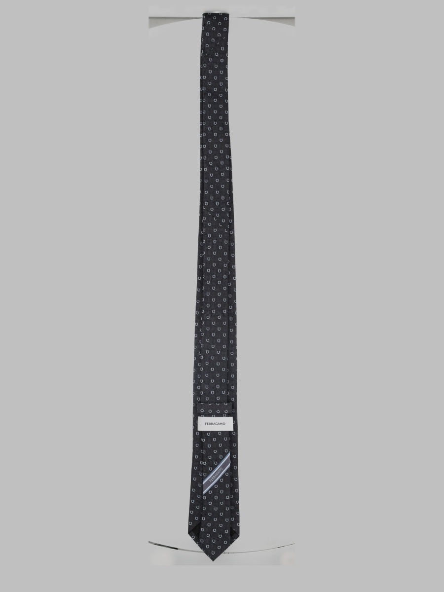 Ferragamo Men Cravatta In Seta Stampata FERRAGAMO