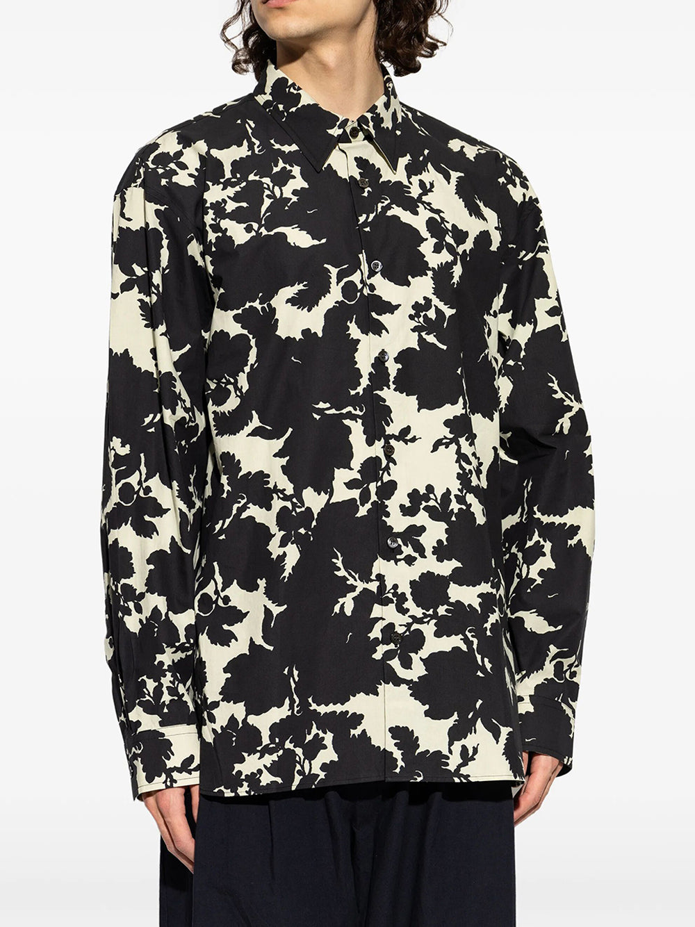 Dries Van Noten Men Croom Patterned Cotton Shirt DRIES VAN NOTEN