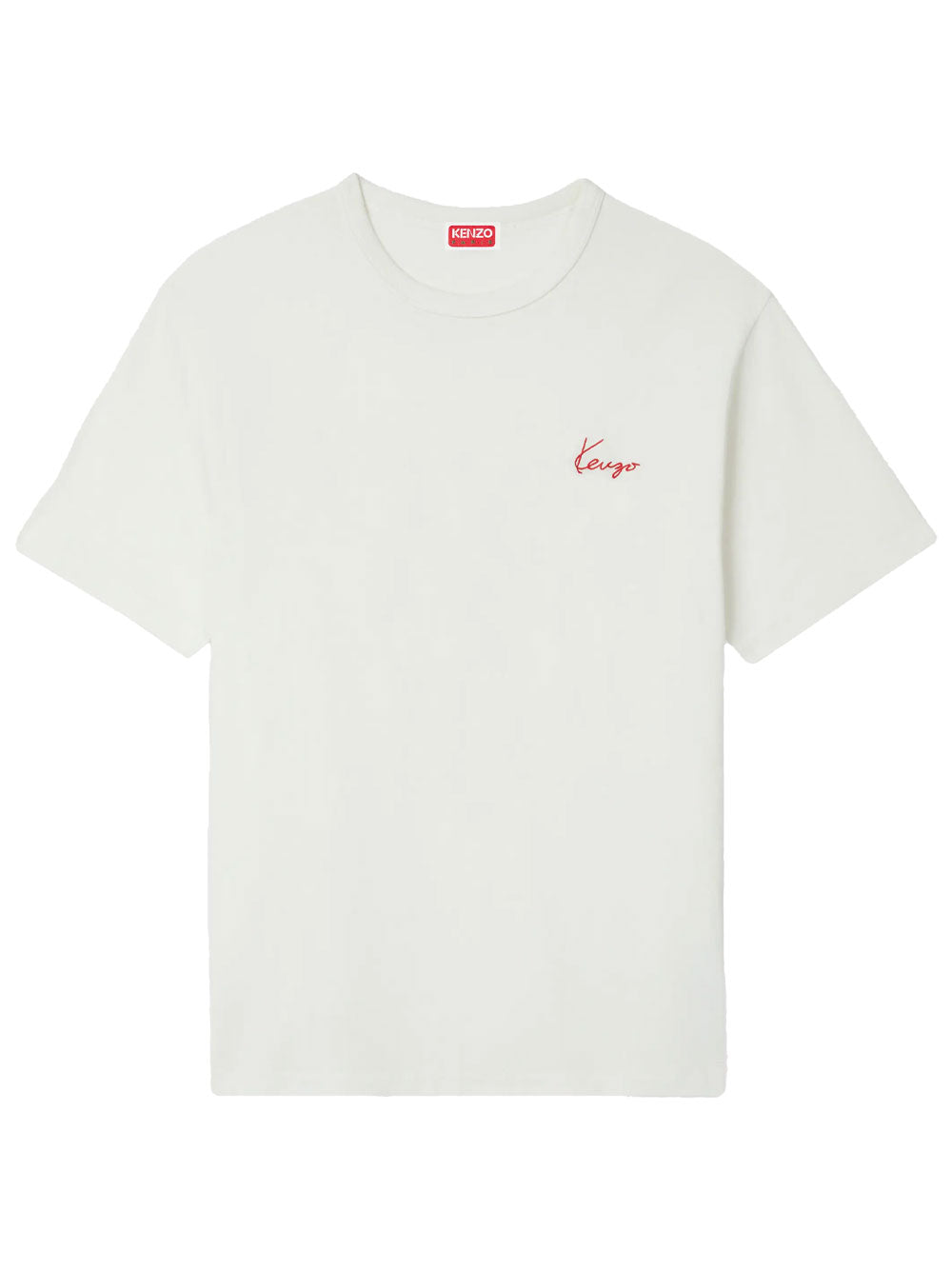 Kenzo Men `Kenzo Archive Rose` Embroidered Outlined Cotton T-Shirt KENZO