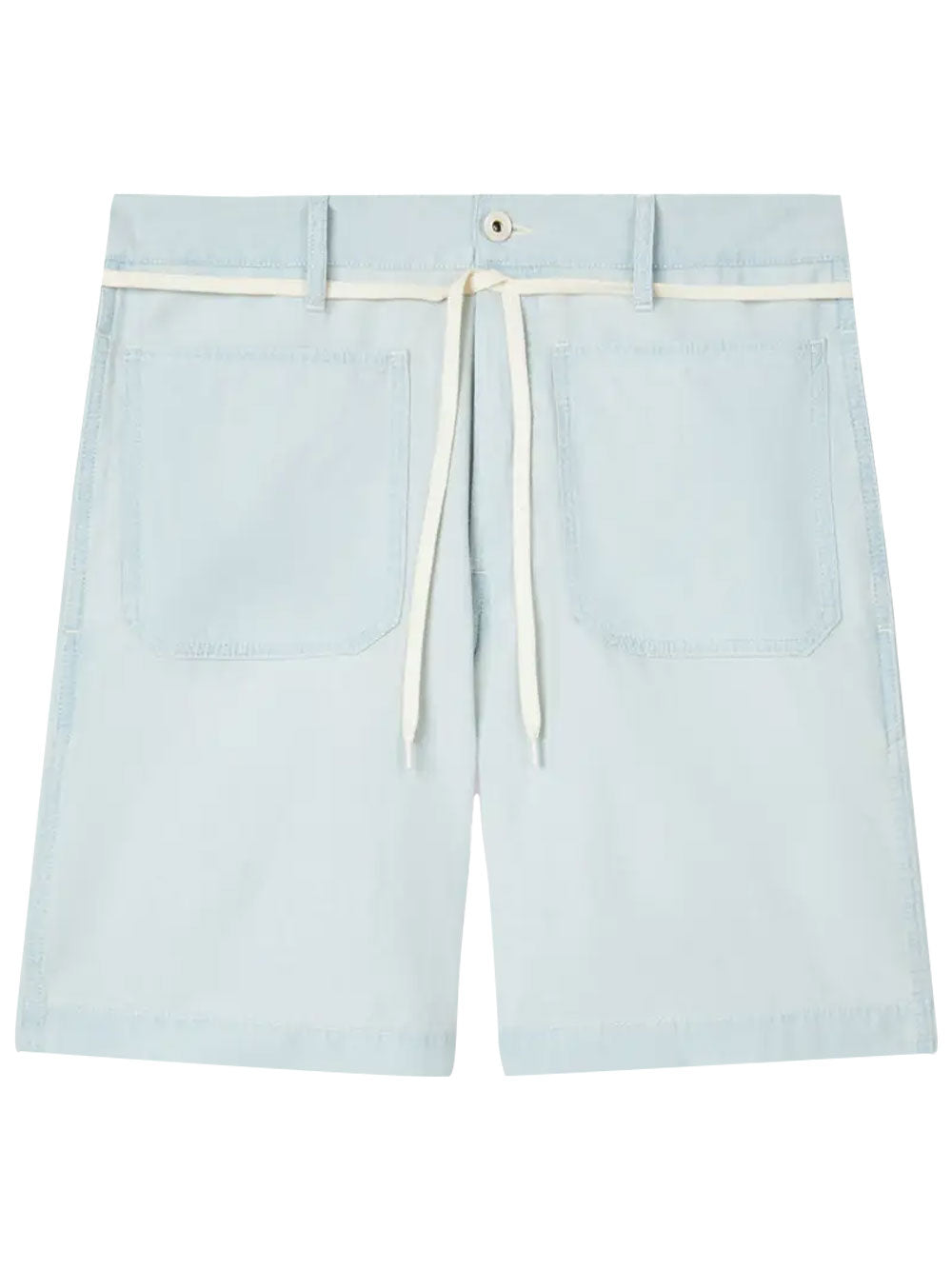 Kenzo Men Straight Shorts In Stone Bleach Chambray KENZO