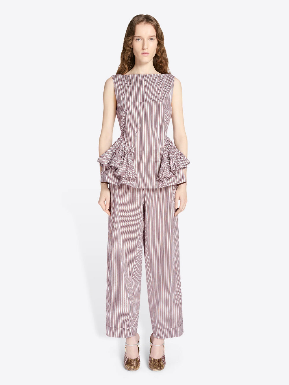 Dries Van Noten Women Casey Ruffled Peplum Top DRIES VAN NOTEN