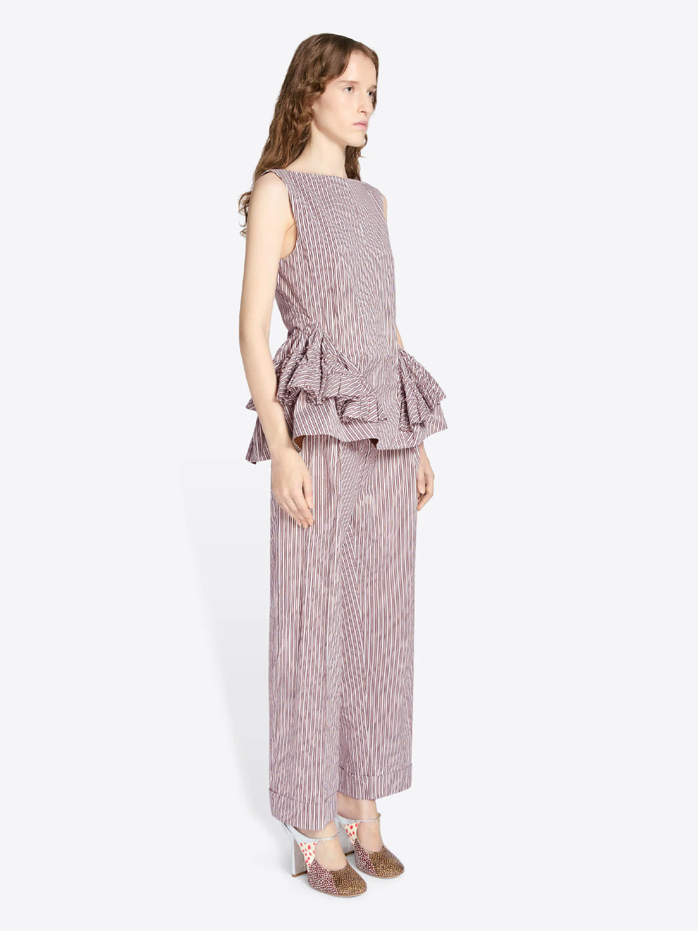 Dries Van Noten Women Casey Ruffled Peplum Top DRIES VAN NOTEN