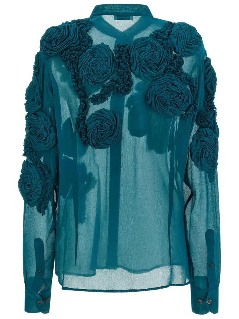Dries Van Noten Women Chowsa Embellished Shirt In Sheer Viscose DRIES VAN NOTEN