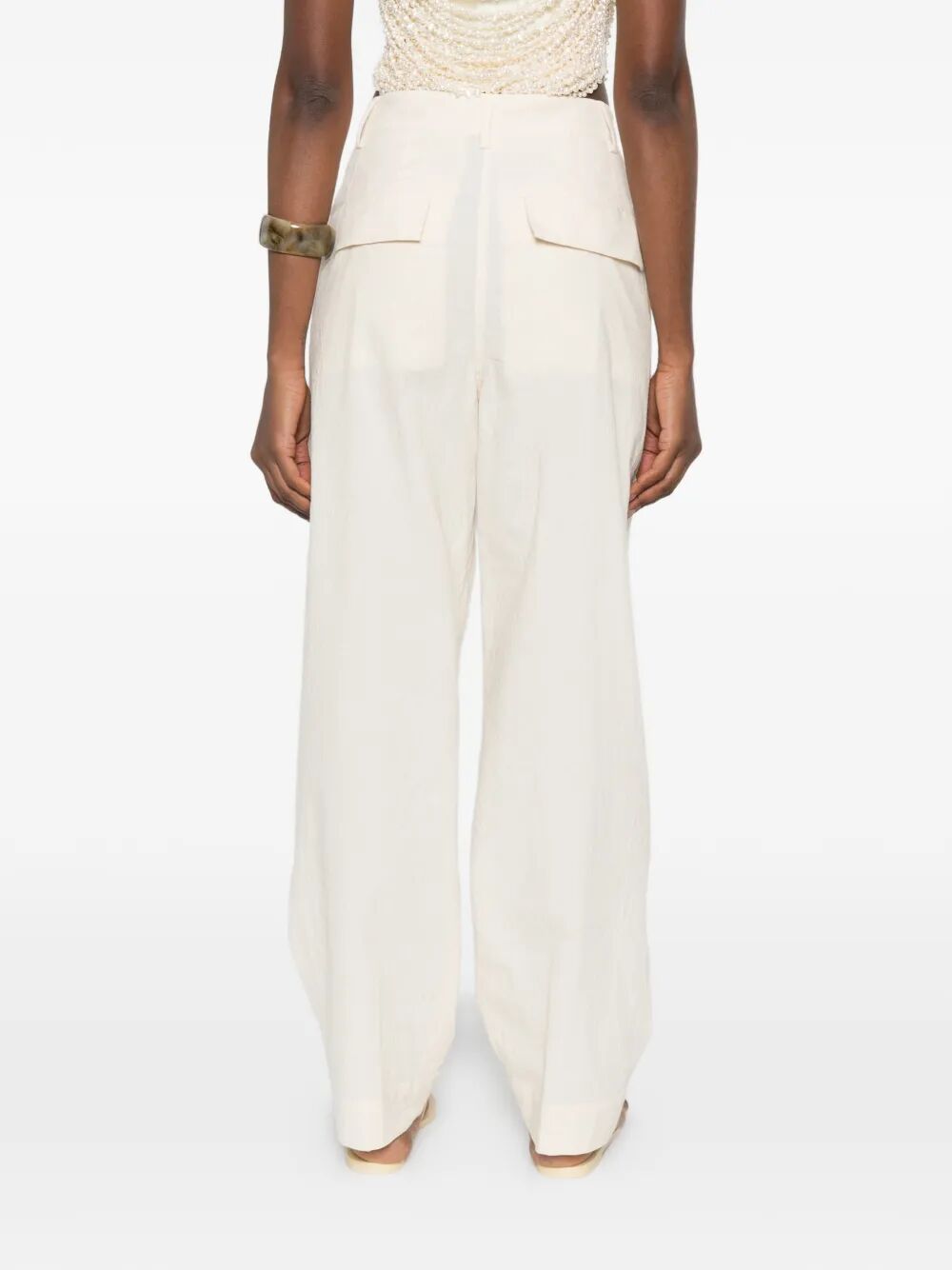 Dries Van Noten Women Pincks Straight-Leg Cotton Poplin Pants DRIES VAN NOTEN