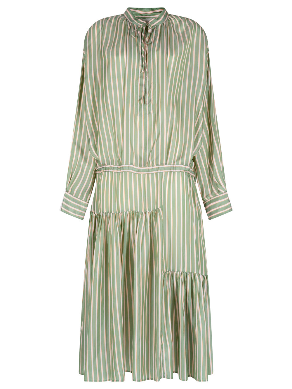 Dries Van Noten Women Denvo Striped Long Dress With Drawstring Waist DRIES VAN NOTEN