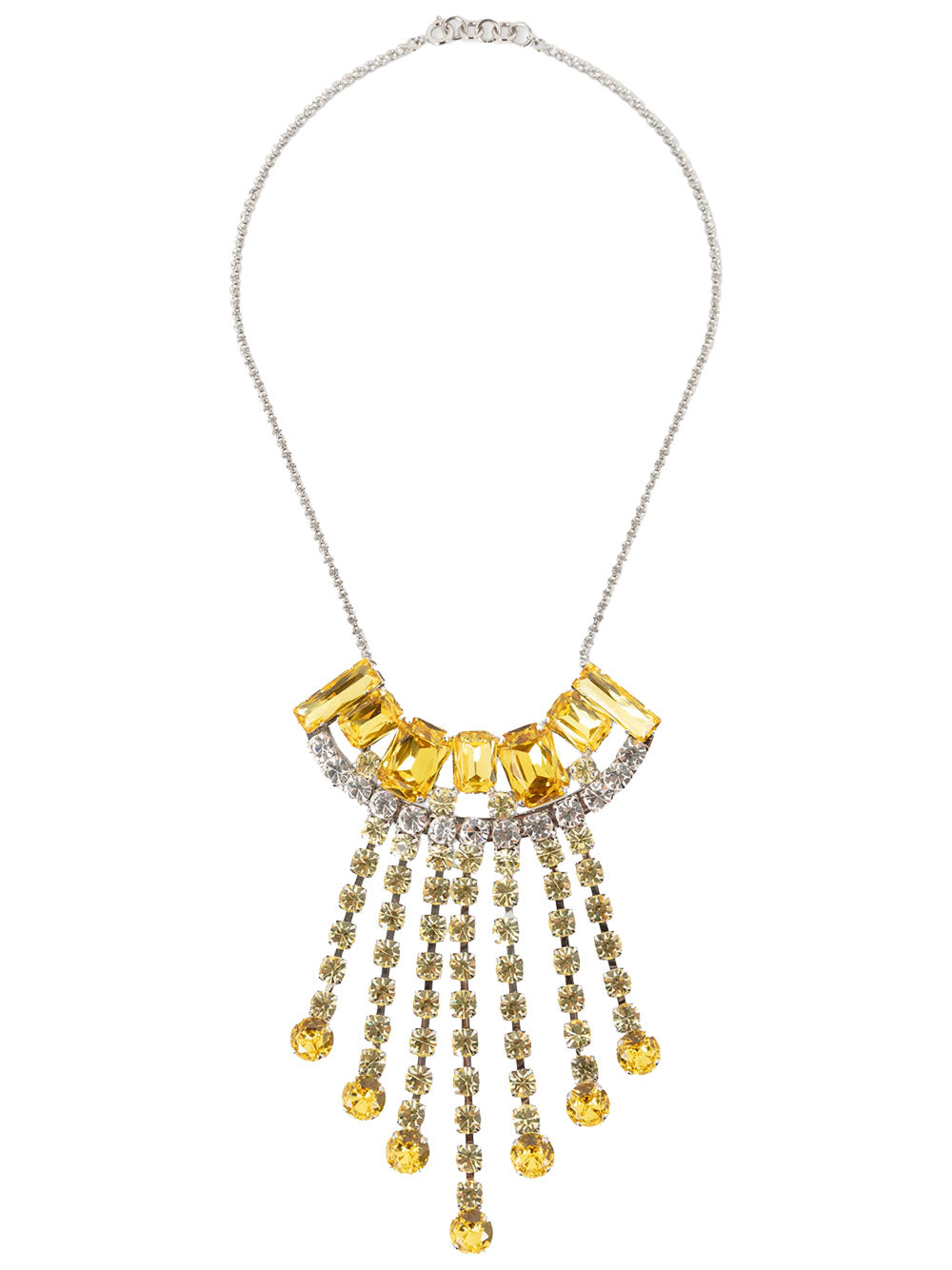 Dries Van Noten Women Statement Brass Necklace With Strass Charms DRIES VAN NOTEN