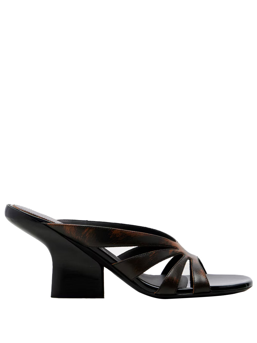 Dries Van Noten Women Distressed-Effect Leather Wedge Mule DRIES VAN NOTEN