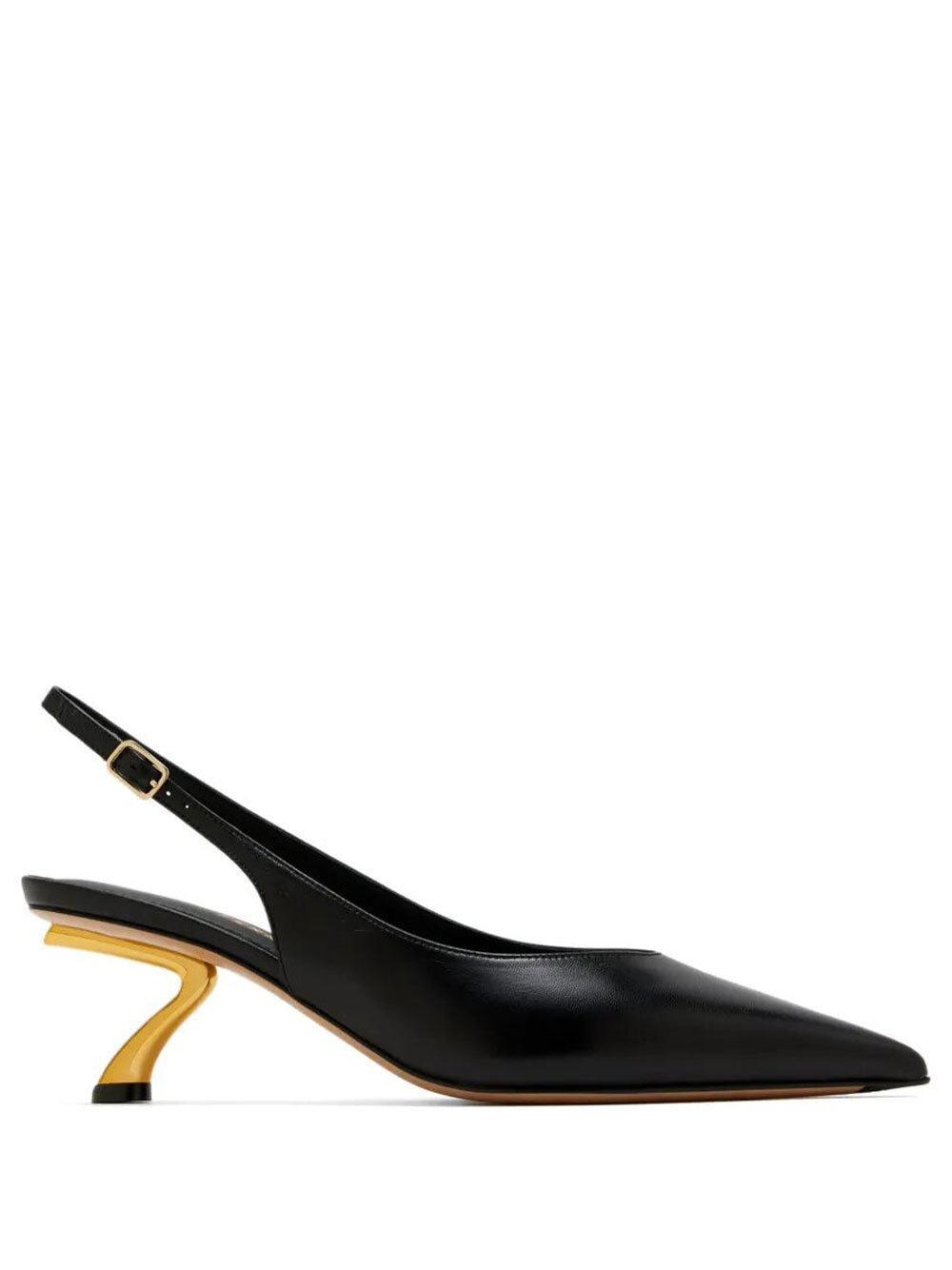 Ferragamo Women Cleya 55 S-Shaped Leather Slingback FERRAGAMO