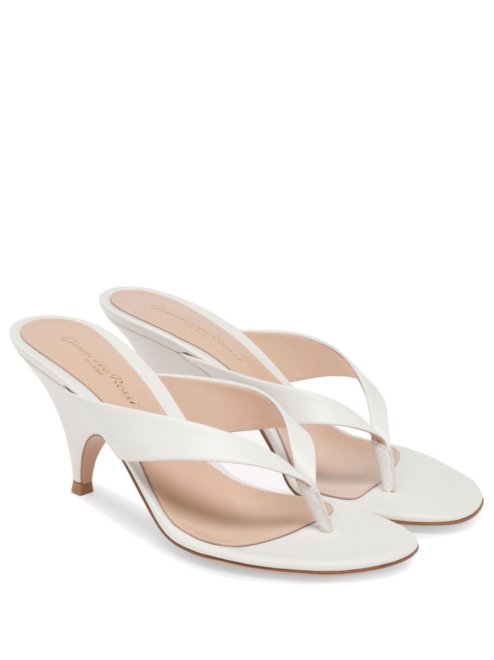 Gianvito Rossi Women Sofia Thong 70 Leather Sandals GIANVITO ROSSI