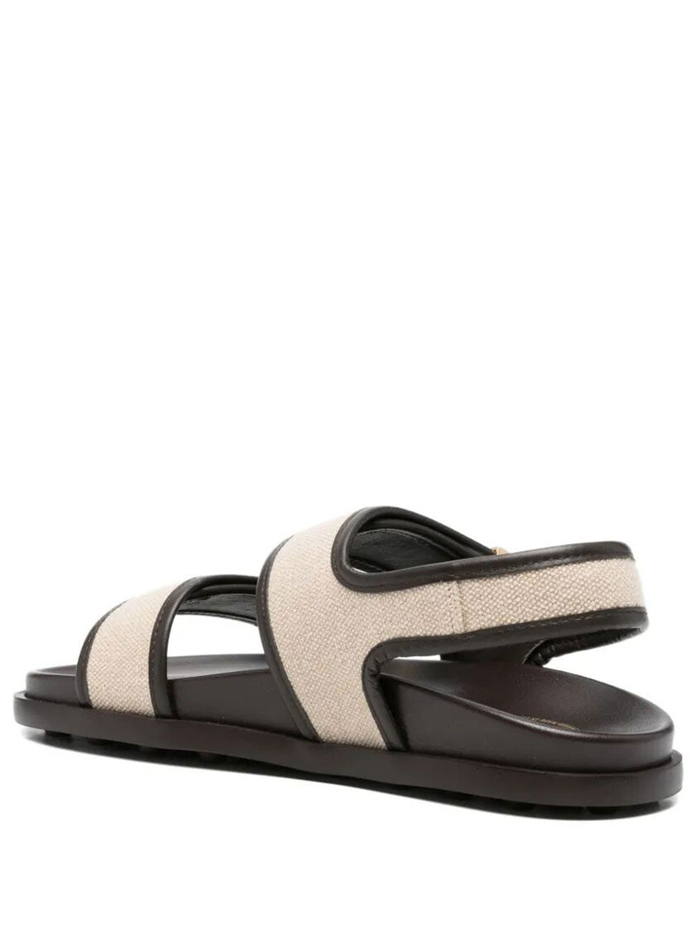 Tod's Women Double-Strap Fabric Sandals With Leather Detailing TOD'S