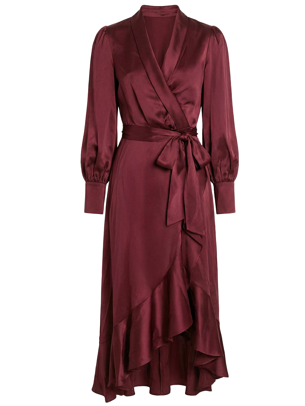 Zimmermann Women Silk Wrap Midi Dress ZIMMERMANN