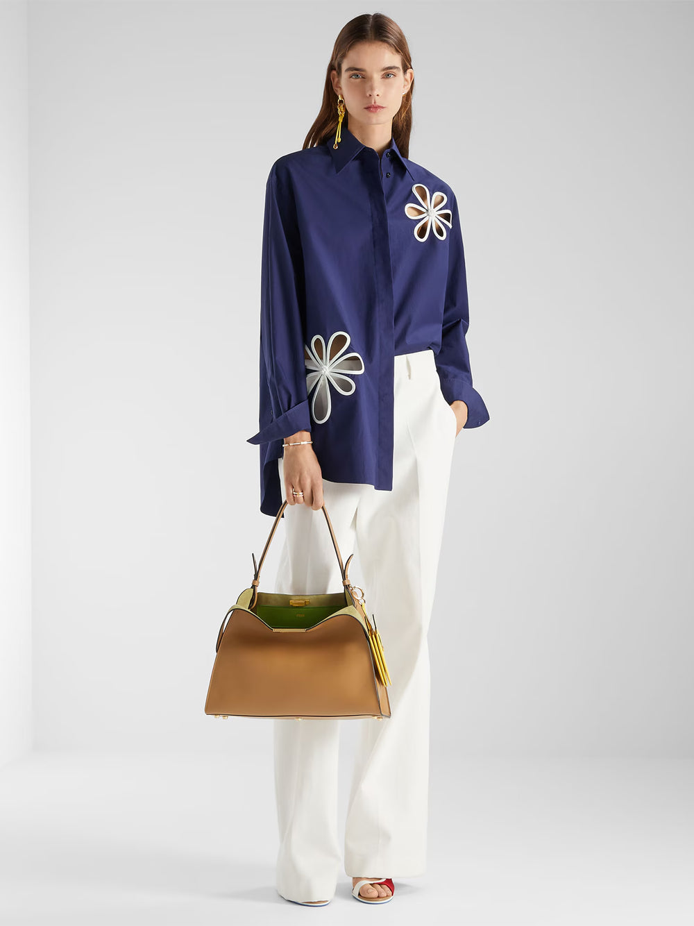 Fendi Women Technical Canvas Trousers FENDI